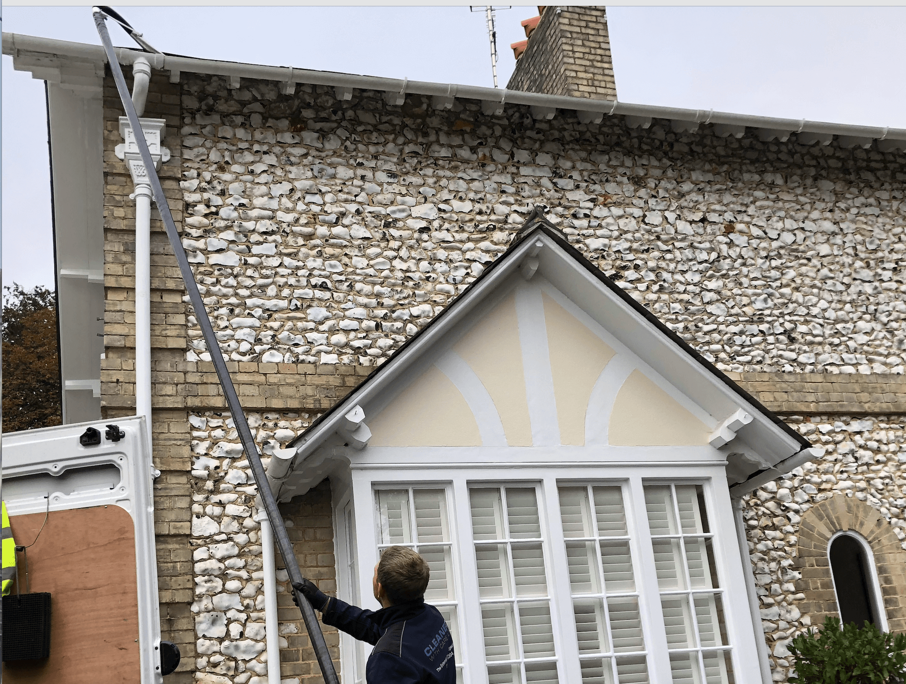 Professional gutter cleaning tools and equipment used by The Roof Moss Cleaners in Fleet